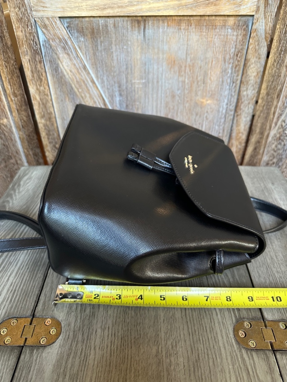 Kate Spade Black Saffiano Leather Backpack - Picture 13 of 15